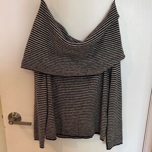 NEW Madewell Black and White Striped Knit Top